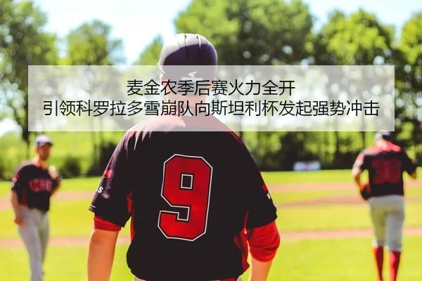 麦金农季后赛火力全开 引领科罗拉多雪崩队向斯坦利杯发起强势冲击